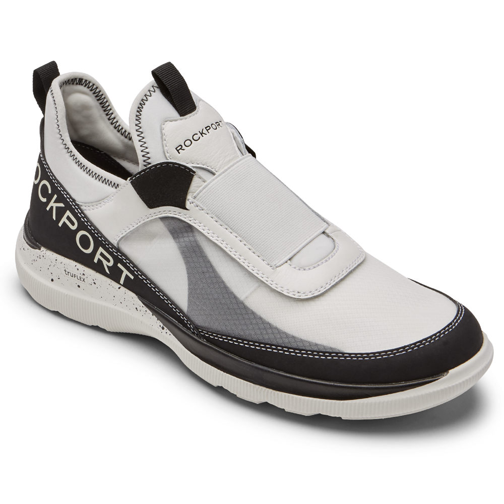 Slip-Ons Rockport Hombre Mexico - Truflex Hybrid Gore Blancos/Negros - BHVYN9382